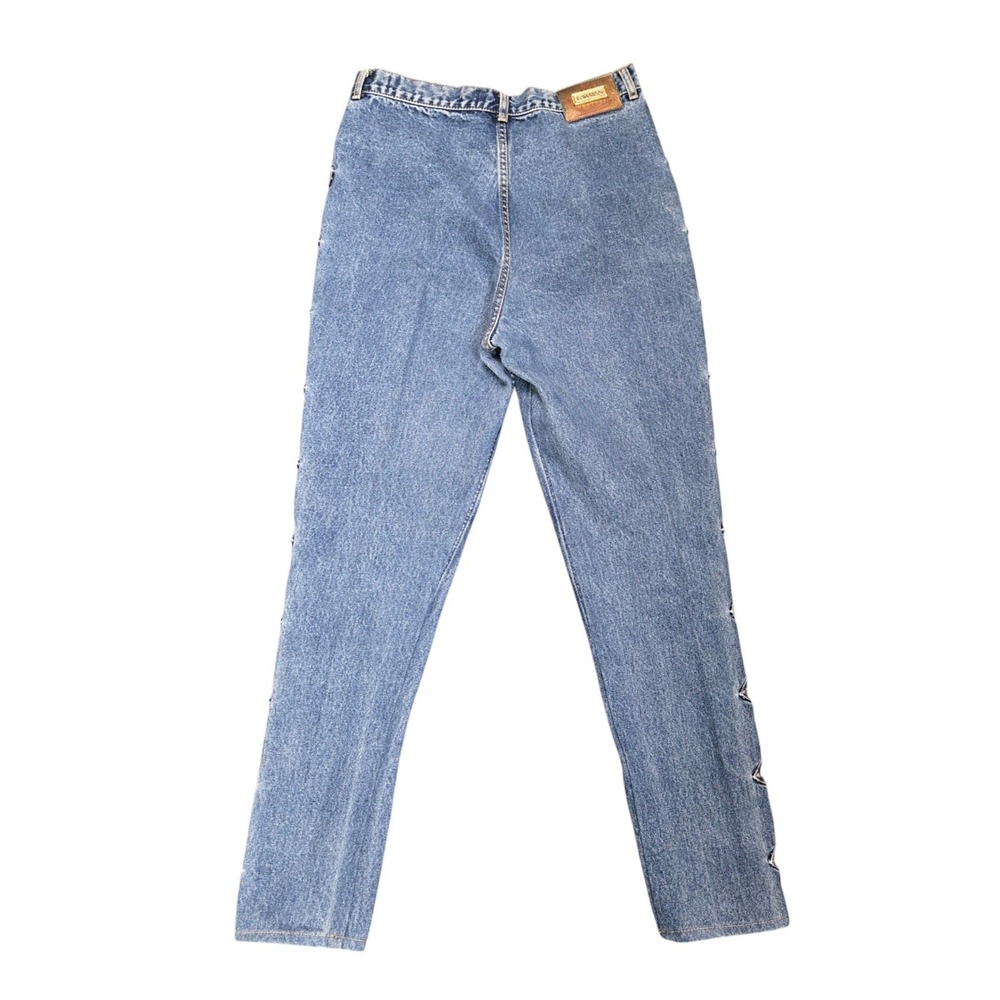 Lawman Western Rodeo High Rise Bareback Blue Jeans Womens 15/16 Vintage 90s - Picture 4 of 14